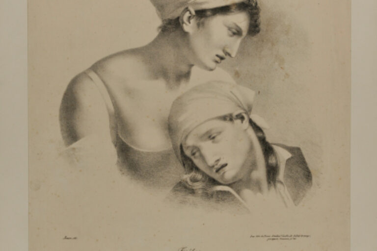 STUDIES OF HEADS FOR THE TWO ADULT FIGURES IN "THE UNHAPPY FAMILY'