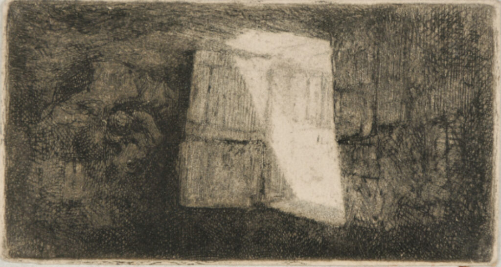 Sunlight Streaming Through an Open Door