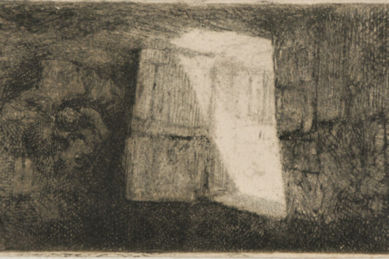 SUNLIGHT STREAMING THROUGH AN OPEN DOOR