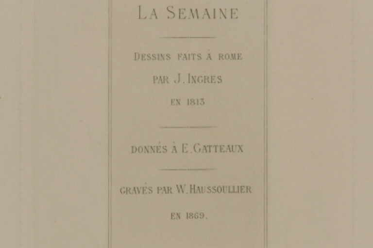 TITLE PLATE FOR "LA SEMAINE"
