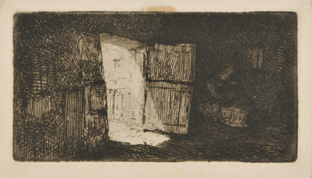 Sunlight Streaming Through an Open Door