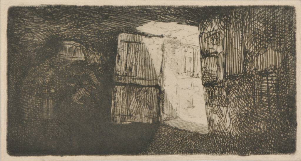 Sunlight Streaming Through an Open Door