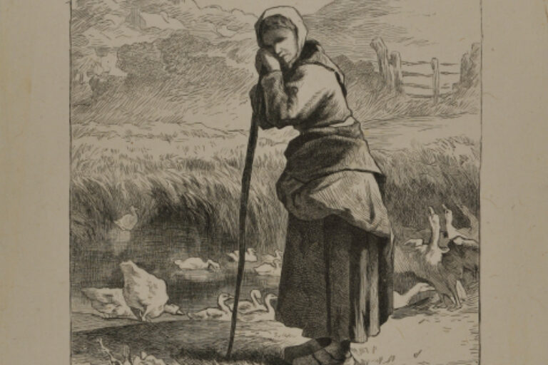 SHEPHERDESS WITH GEESE