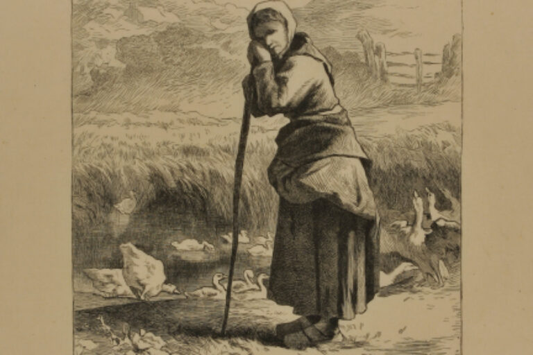 SHEPHERDESS WITH GEESE