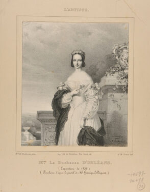 Madame la Duchesse d’Orléans (Exposition de 1838) (Porcelaine d’après le pastel de Mr. Henriquet-Dupont), after Mme. Ad. Ducluzeau