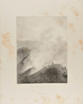 Naples – cratère du Vésuve après l’éruption de 1822