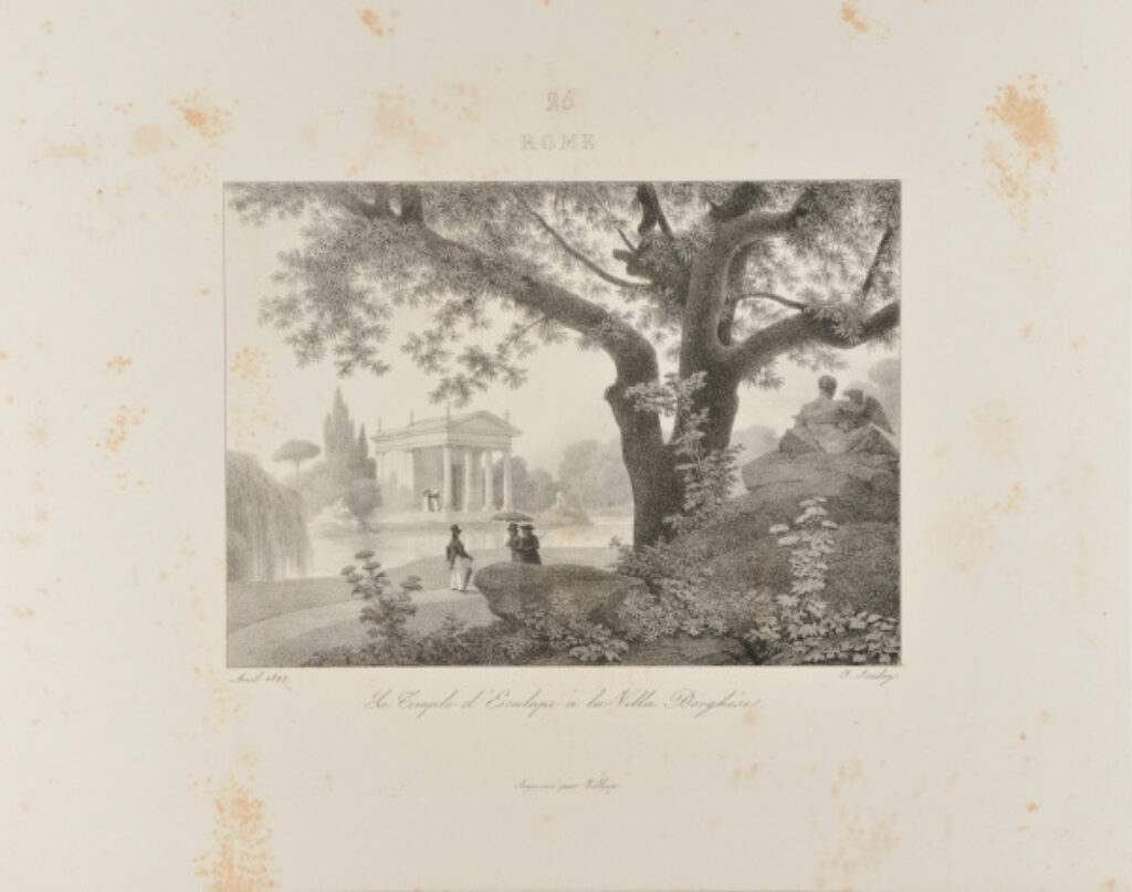 Rome – le temple d’Esculape à la villa Borghese