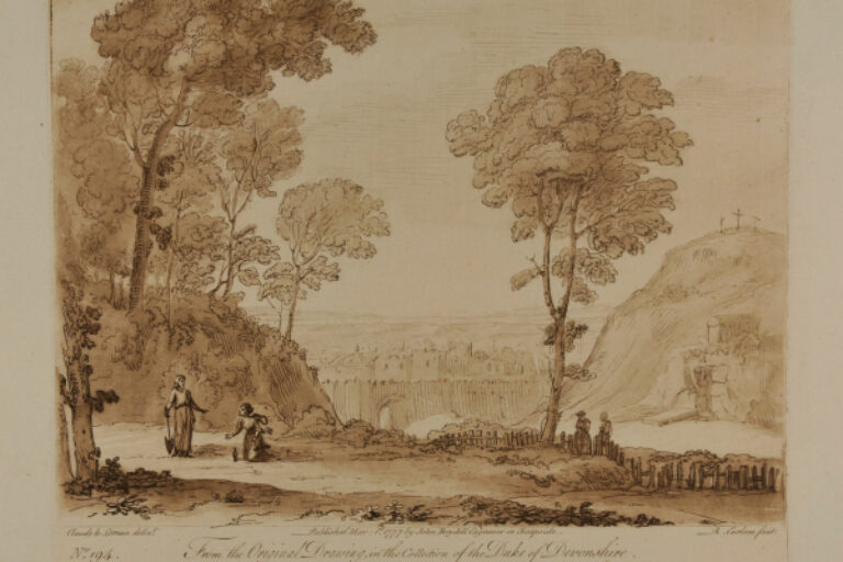 LANDSCAPE, WITH CHRIST'S APPEARANCE IN THE GARDEN, AND A VIEW OF JERUSALEM AND MOUNT CALVARY