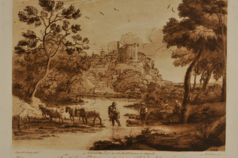 LANDSCAPE WITH PEASANTS AND CATTLE PASSING A FORD