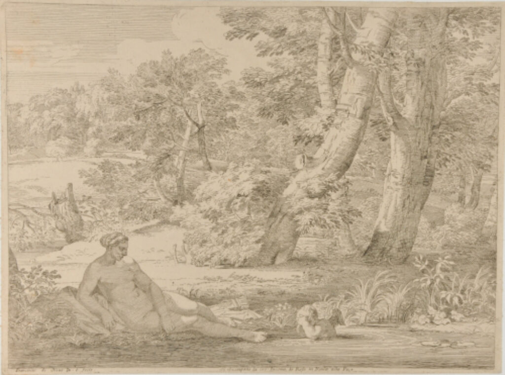 Landscape with Cupid Bathing, Being Watched by Venus