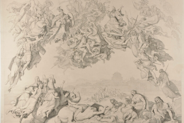 BATTLE SCENE WITH HUNS AND ROMANS