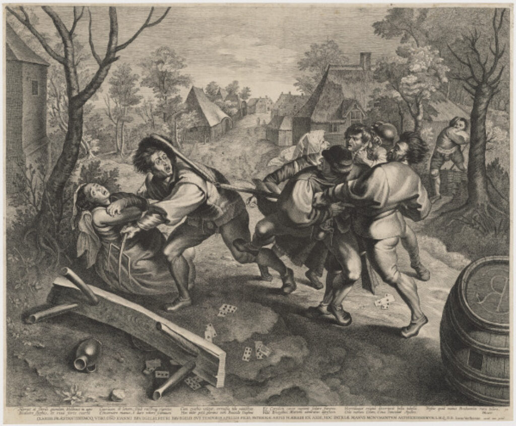 Peasants Fighting Over a Game of Cards