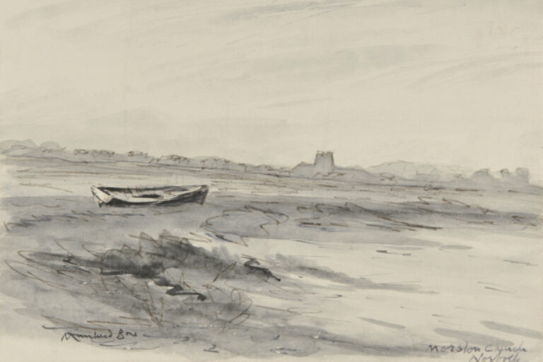 MORTSTON CHURCH, NORFOLK (RECTO; DOUBLE-SIDED DRAWING)