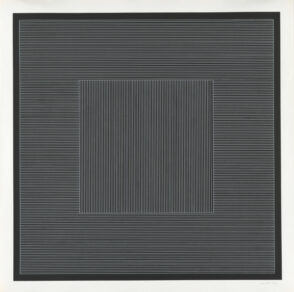 Nine Geometric Figures (White Lines on Black)