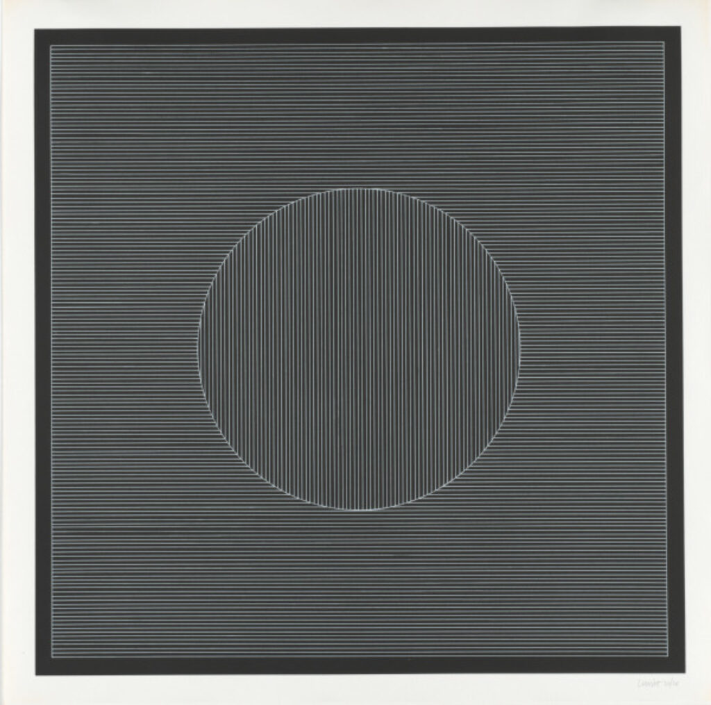 Nine Geometric Figures (White Lines on Black)