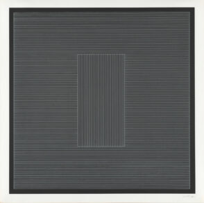 Nine Geometric Figures (White Lines on Black)