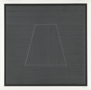 Nine Geometric Figures (White Lines on Black)