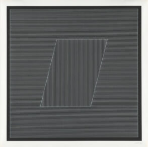 Nine Geometric Figures (White Lines on Black)