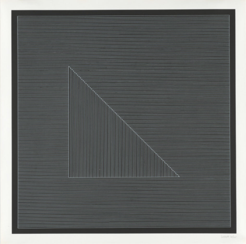Nine Geometric Figures (White Lines on Black)
