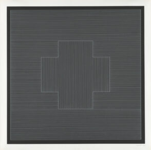 Nine Geometric Figures (White Lines on Black)