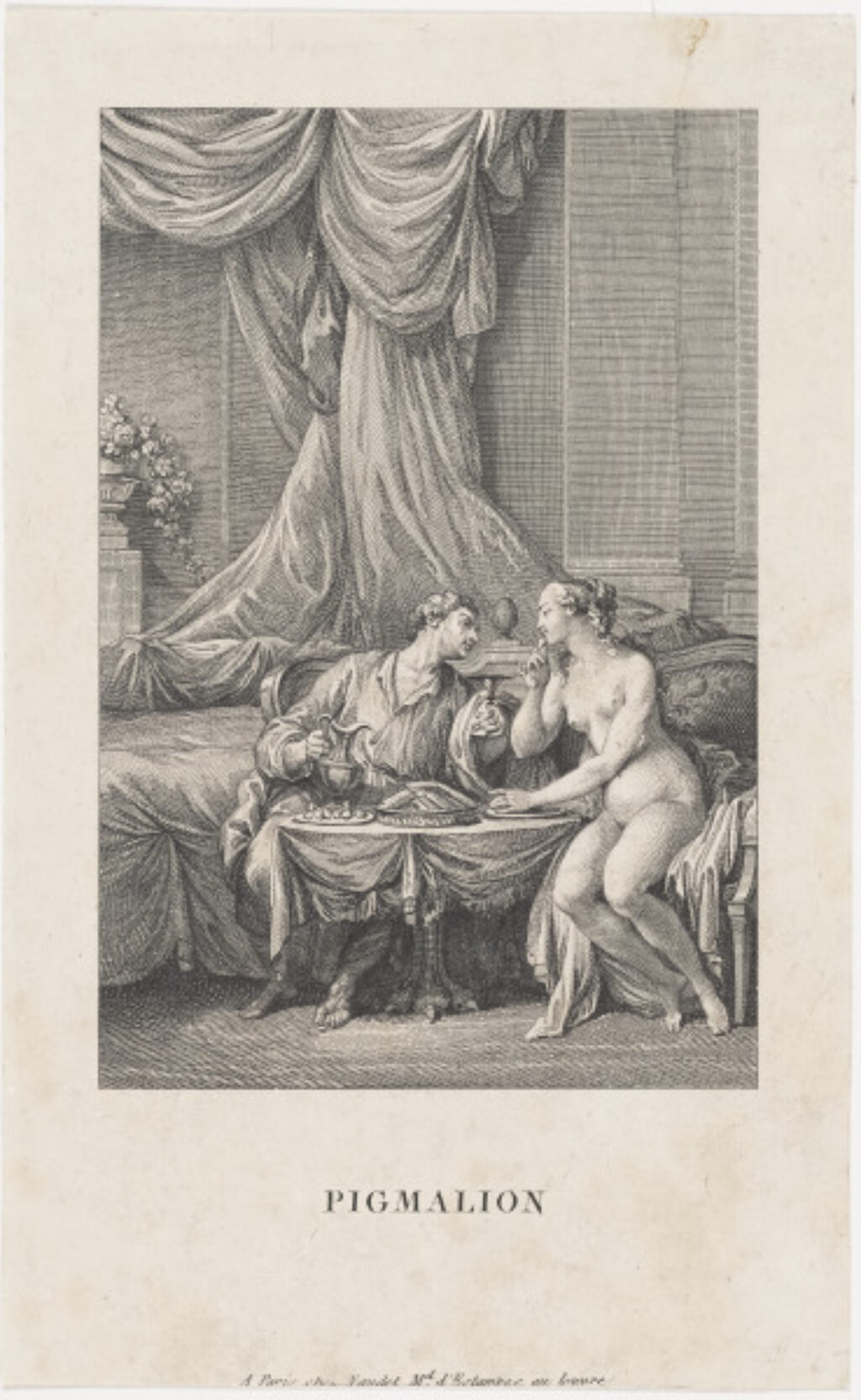 Pigmalion and Galatea at a Table