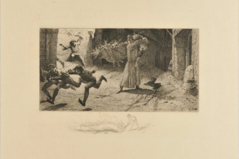 The Student Beating Away the Beggars