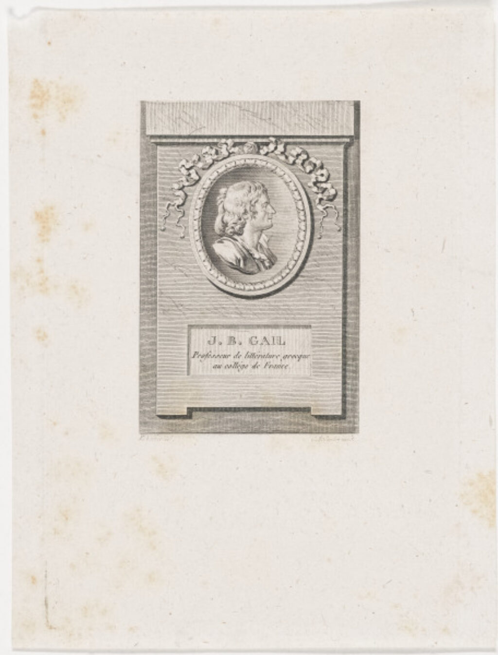 J. B. Gail, Professeur de Litterature Greeque, au College de France