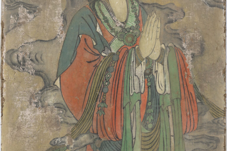 Daoist Female Attendant (fragment of a wall painting)