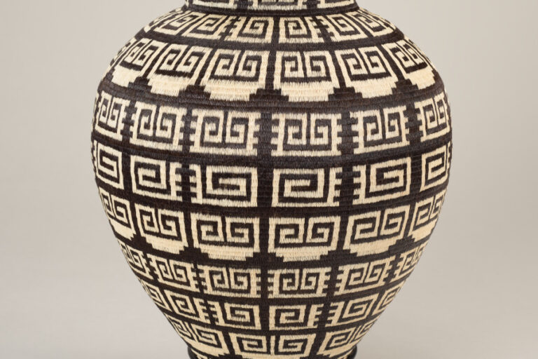 Basket with Design Based on Jagua Tattoos