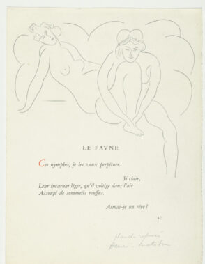 Study for headpiece from “Le Faune” refused etching)