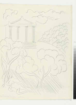Study for “My old tomes closed upon the name Pathos” (refused etching)