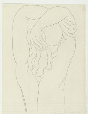Study for “What silk with balm from advancing days” (refused etching)