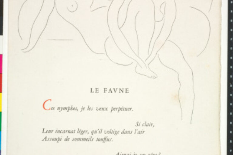 NYMPHS (REFUSED ETCHING ON PAGE PROOF, RECTO); NYMPH AND FAUN (PUBLISHED STATE, INSIDE FOLD)